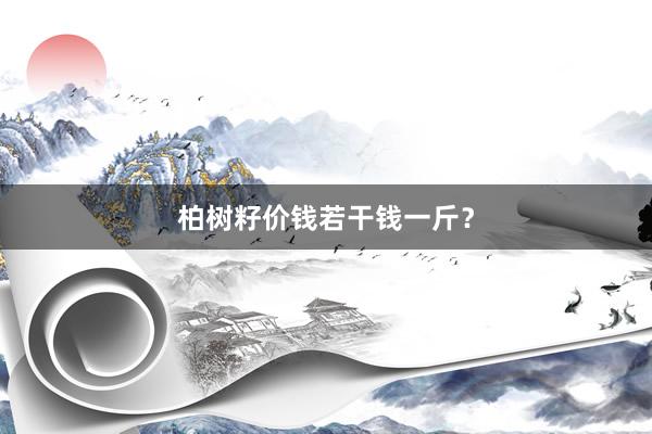 柏树籽价钱若干钱一斤？